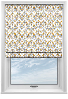 Chatsworth, Saffron - Motorised Roman Blind
